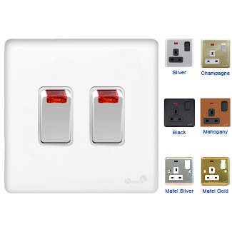 2 Gang 20A DP switch